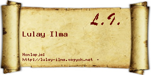 Lulay Ilma névjegykártya